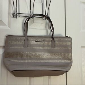 Kate spade pink and gold glitter bag